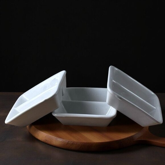 3 United Airlines Divided Condiment Dishes by Wessco – Vintage Airline Service W - Picture 4 of 5